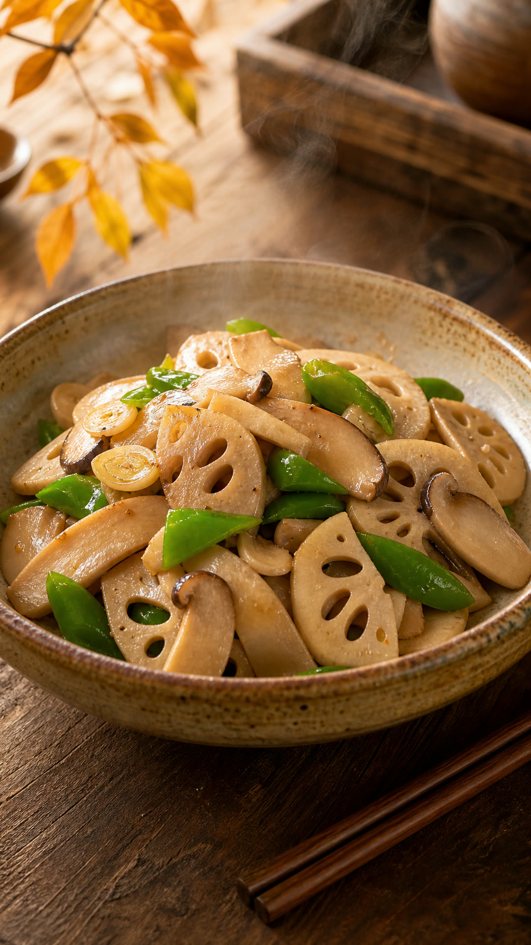 莲藕炒鸡腿菇