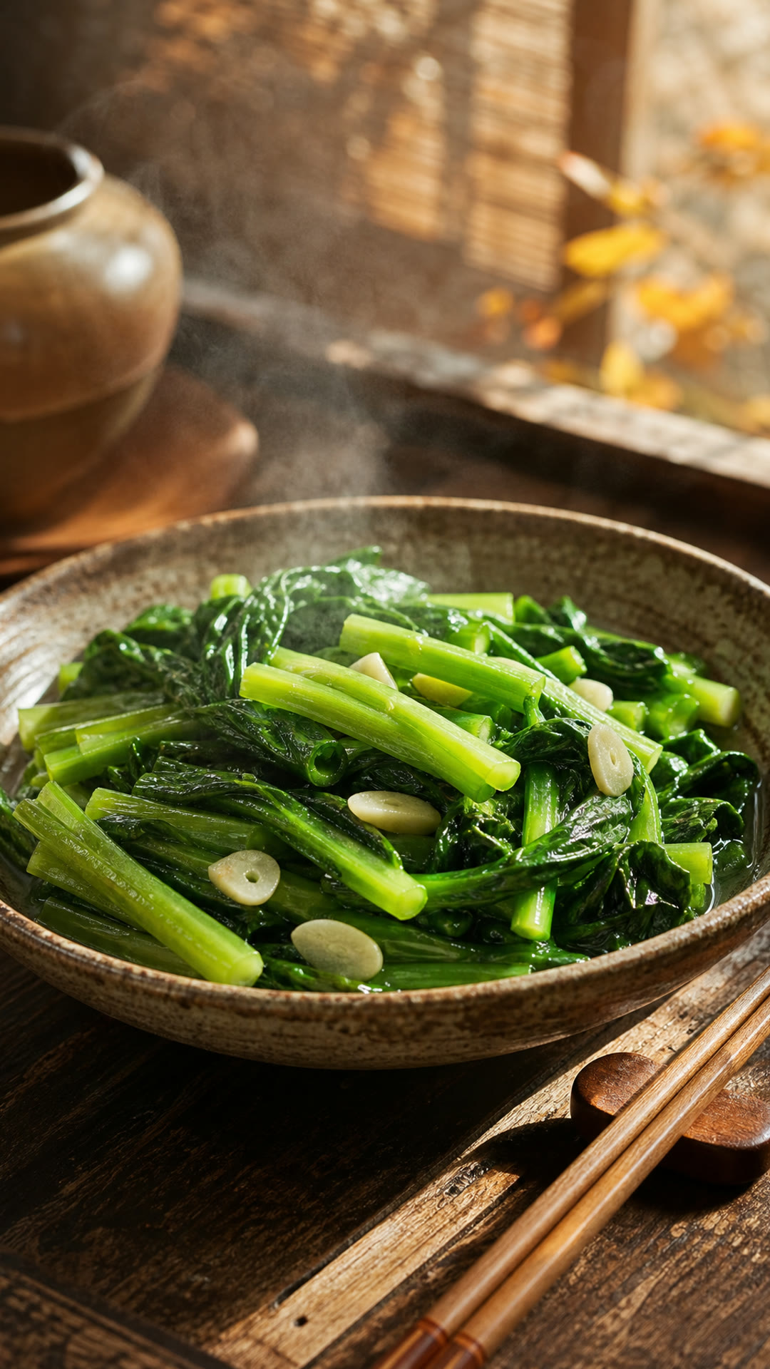 Stir-Fried Chinese Broccoli (Qingchao Jielan)