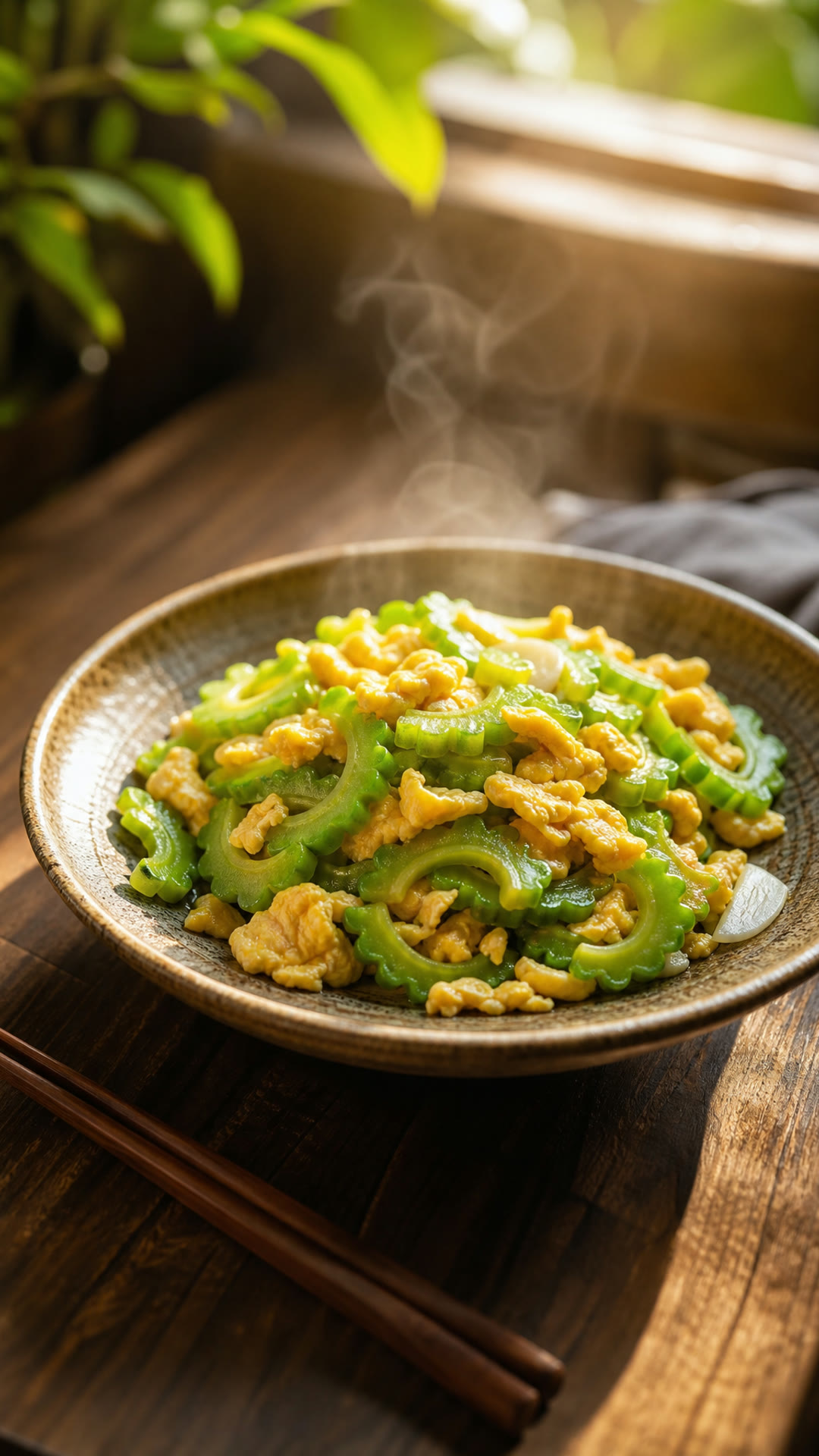 Stir-Fried Bitter Melon with Egg
