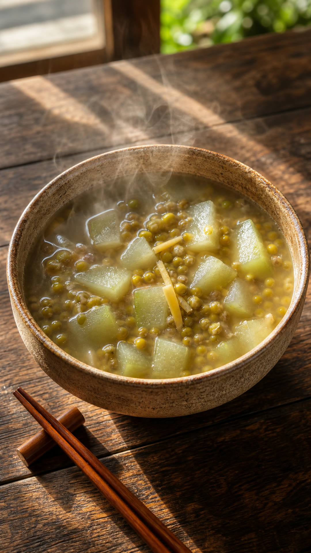 Winter Melon and Mung Bean Soup (Donggua Lüdou Tang)